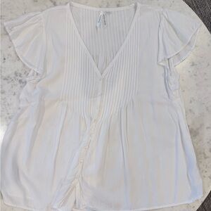 Seraphine Maternity Ivory Long Sleeved Blouse sz 10